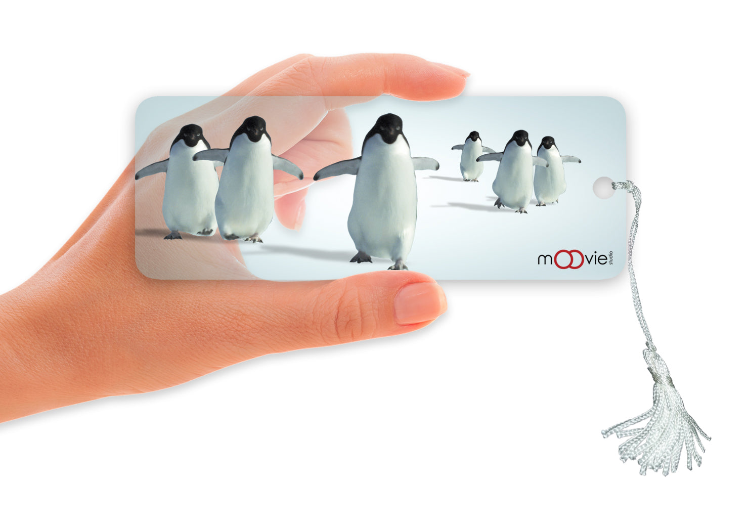 SKU : 16342 - Penguins - Clear Motion Bookmark